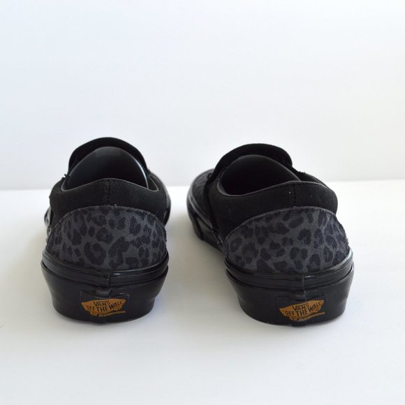 VANS SKATE SLIP ON CHER STRAUBERRY CHEETAH GRAY BLACK SNEAKER SHOES NEW - Picture 6 of 8